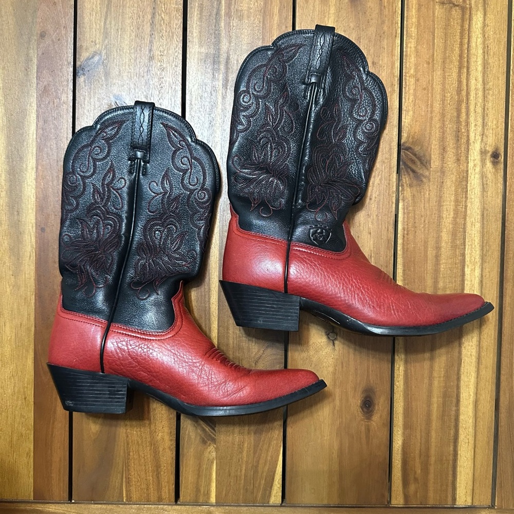Ariat Heritage Red and Black Western Boots